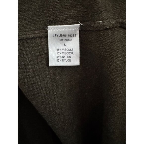 Pink Clover Womens Olive Open Front Cardigan Sweater With Pockets Size S - Picture 4 of 9